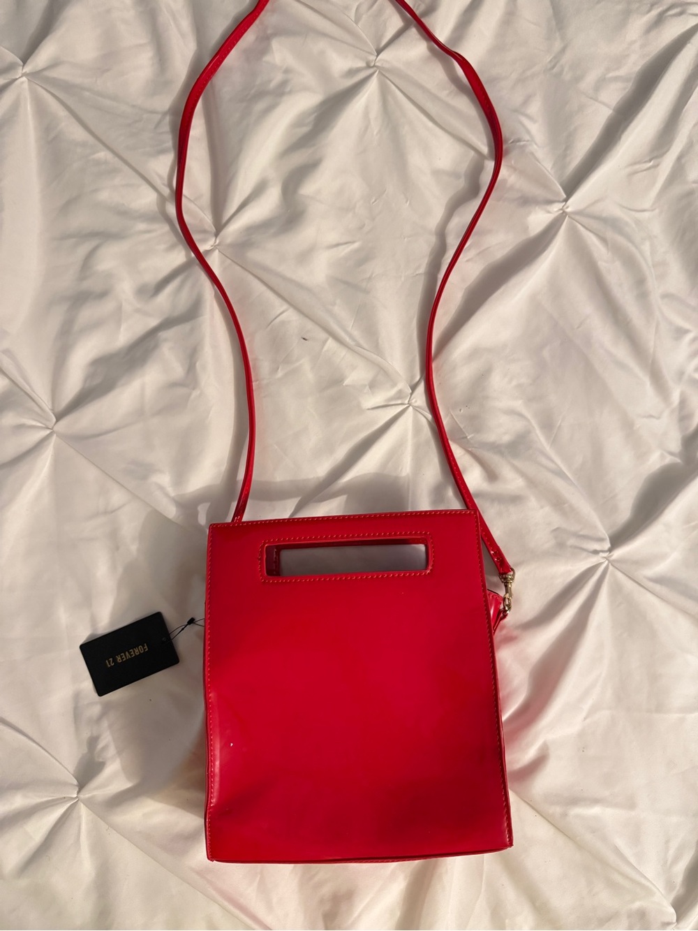 Forever 21 Red Crossbody Bag with Top Handle Cutout